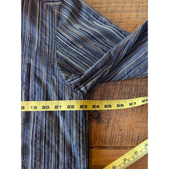 Jhane Barnes Mens Black Colorful Woven Long Sleeve Button Down Shirt Size Large - Picture 9 of 9